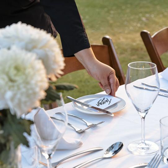 setting a table