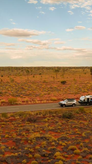 Campervan on road